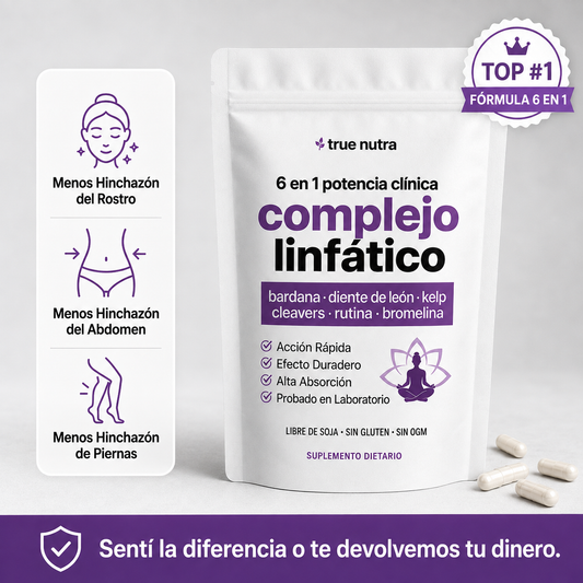 TrueNutra™ | Cápsulas que Drenan Naturalmente la Hinchazón del Rostro, Abdomen y Piernas