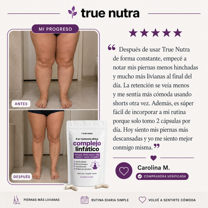 TrueNutra™ | Cápsulas que Drenan Naturalmente la Hinchazón del Rostro, Abdomen y Piernas