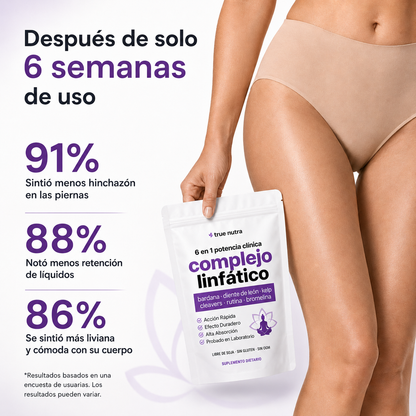 TrueNutra™ | Cápsulas que Drenan Naturalmente la Hinchazón del Rostro, Abdomen y Piernas
